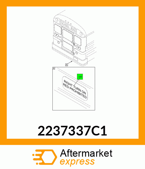 Spare part 2237337C1 + 2237337C1