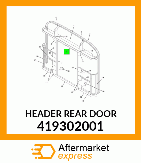 HEADER REAR DOOR 419302001