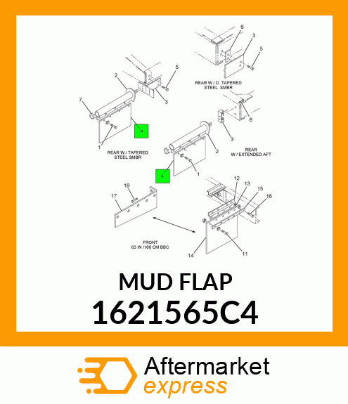 MUDFLAP2PC 1621565C4