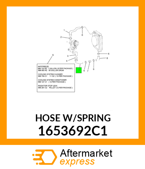 HOSEW/SPRING 1653692C1