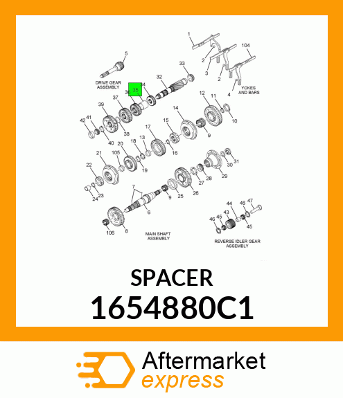 SPACER 1654880C1