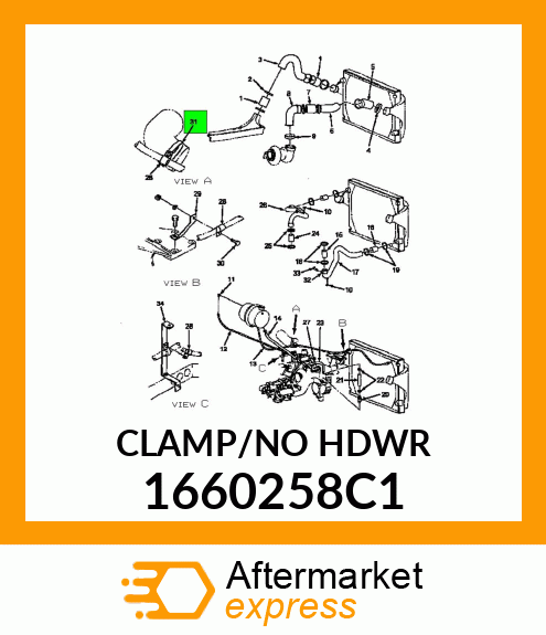 CLAMP/NOHDWR 1660258C1