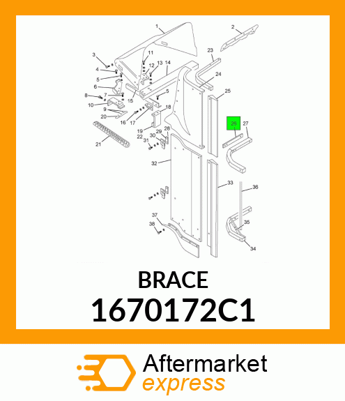 BRACE 1670172C1