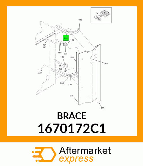 BRACE 1670172C1