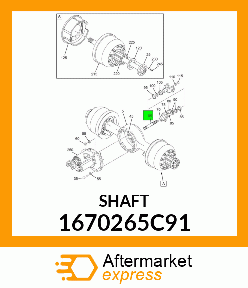 SHAFT 1670265C91