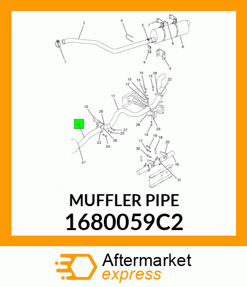 MUFFLERPIPE 1680059C2
