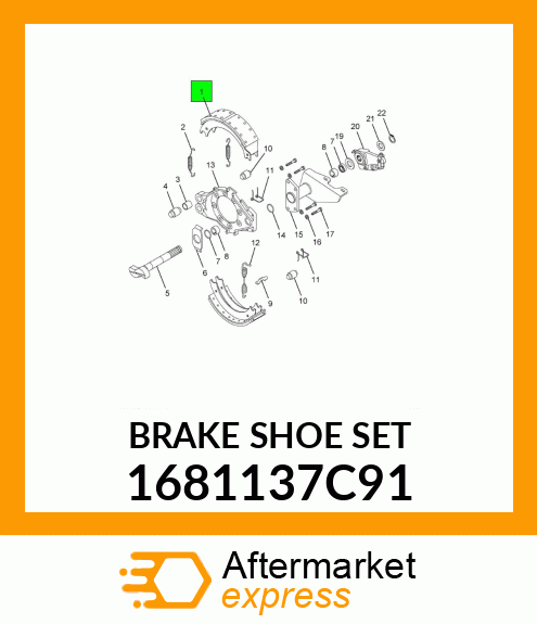 BRAKESHOESET 1681137C91