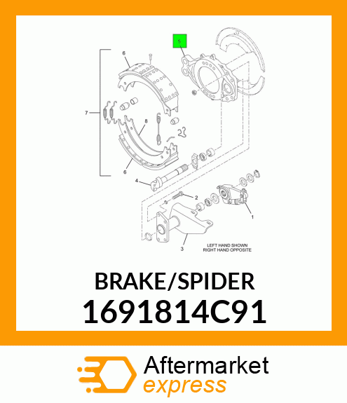 BRAKE/SPIDER 1691814C91