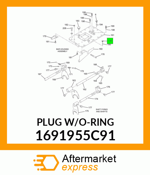 PLUGW/O-RING 1691955C91