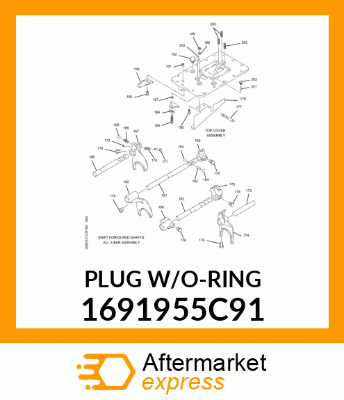 PLUGW/O-RING 1691955C91