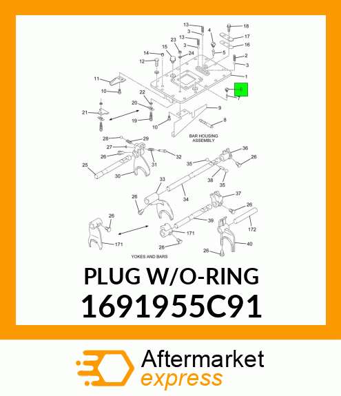 PLUGW/O-RING 1691955C91