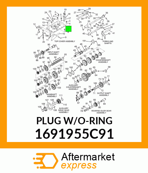 PLUGW/O-RING 1691955C91