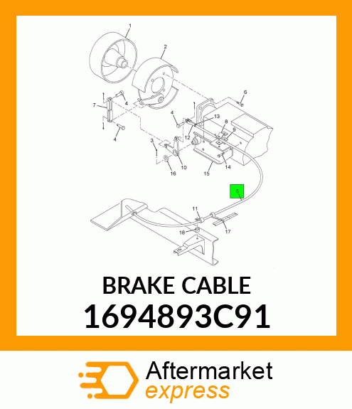 BRAKECABLE 1694893C91