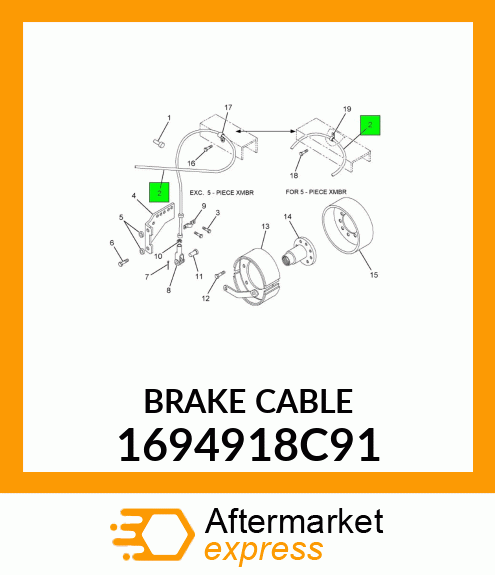 BRAKECABLE 1694918C91