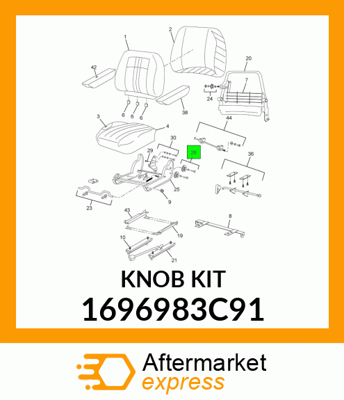 KNOBKIT3PC 1696983C91