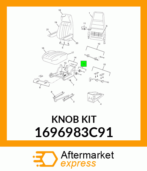 KNOBKIT3PC 1696983C91