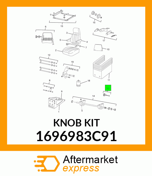 KNOBKIT3PC 1696983C91