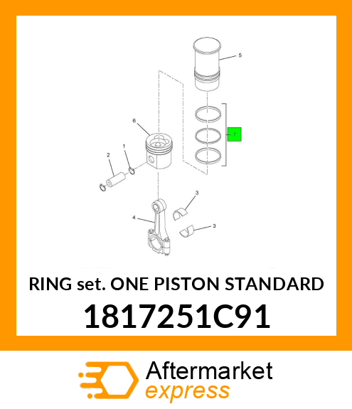 RING SET ONE PISTON STANDARD 1817251C91