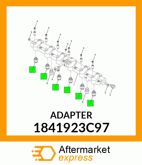 ADAPTER ASSEMBLY INJECTOR OIL INLET 1841923C97