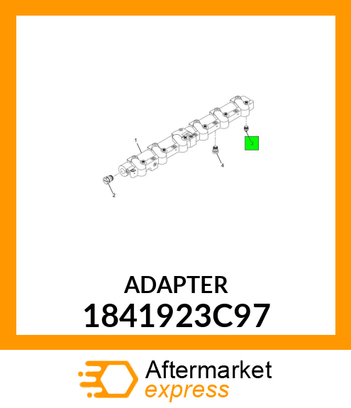 ADAPTER ASSEMBLY INJECTOR OIL INLET 1841923C97