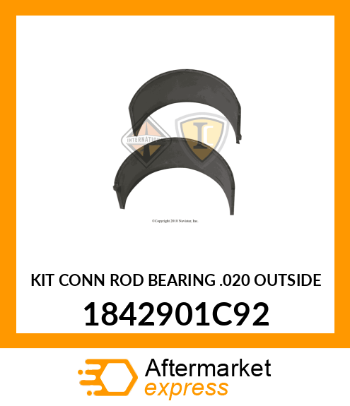 KIT CONN ROD BEARING .020 OUTSIDE 1842901C92