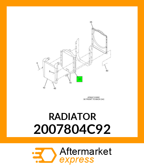 RADIATOR 2007804C92