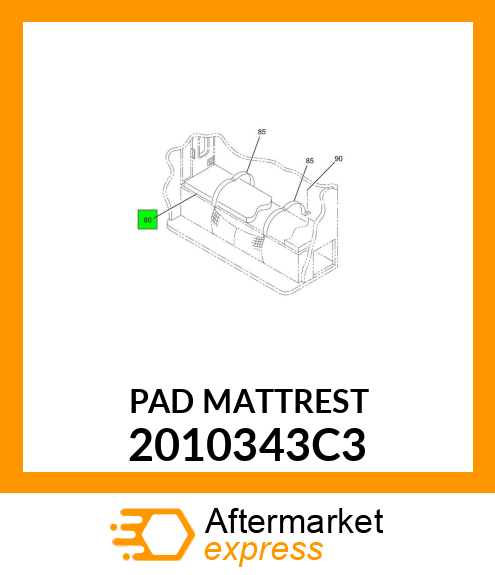 PAD, INNER SPRING MATTRESS 36" X 79" X 5 3/4" 2010343C3