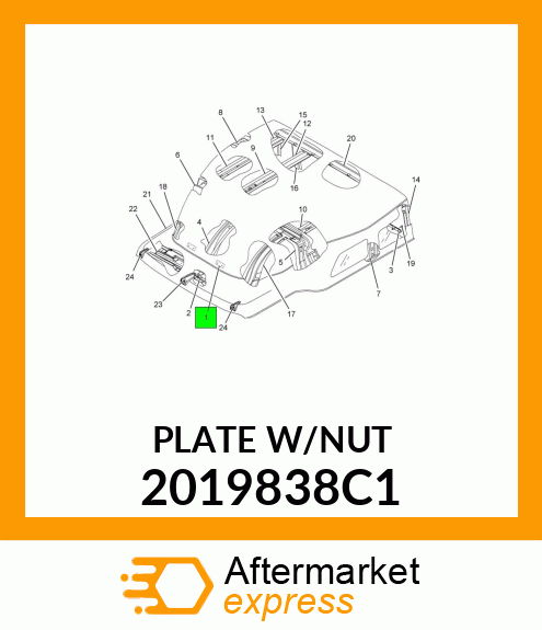 PLATEW/NUT 2019838C1