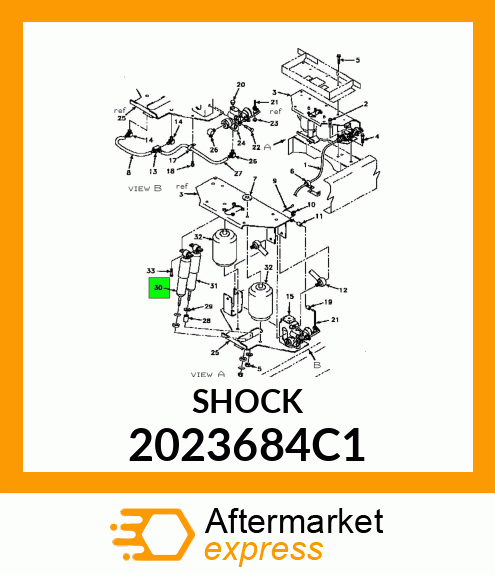 ABSORBER,SHOCK FRT CAB W/HDWE 2023684C1