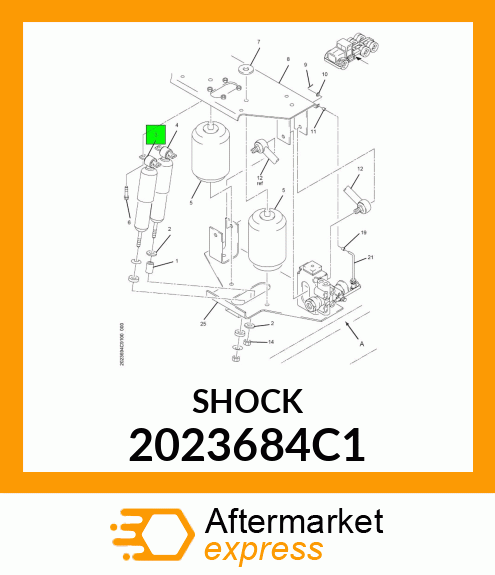 ABSORBER,SHOCK FRT CAB W/HDWE 2023684C1