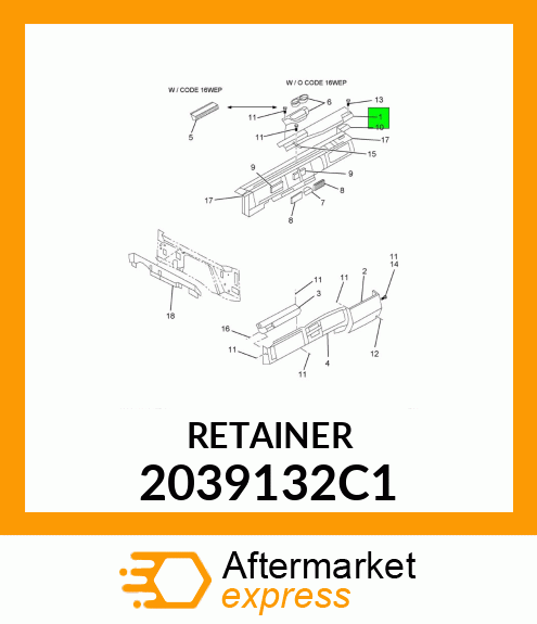 RETAINER 2039132C1