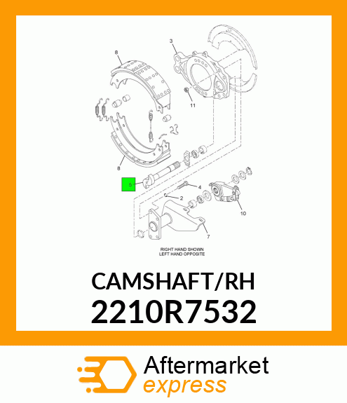 CAMSHAFT/RH 2210R7532