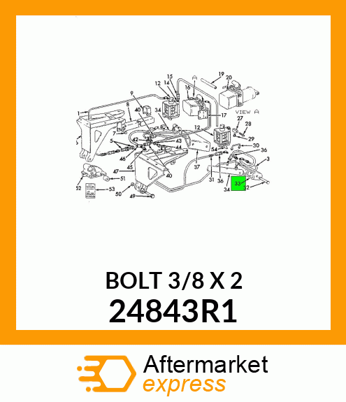 BOLT3/8X2 24843R1