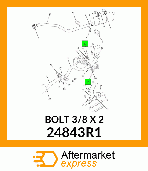BOLT3/8X2 24843R1