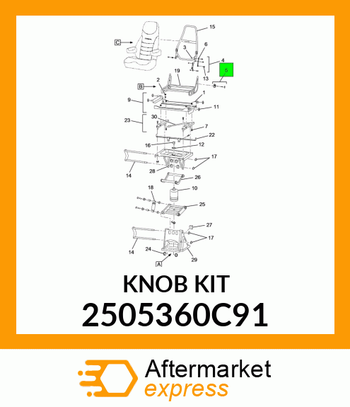 KNOB_KIT_4PC 2505360C91