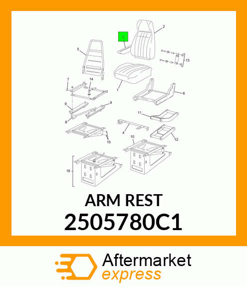 ARMREST 2505780C1