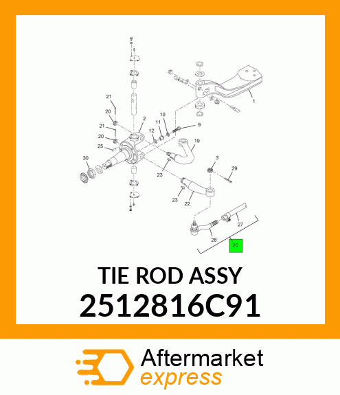 TIE_ROD_ASSY 2512816C91