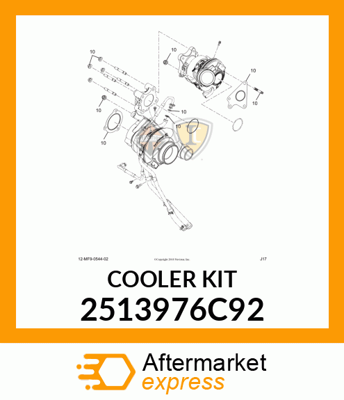 EGR High Fin Density Cooler 2513976C92