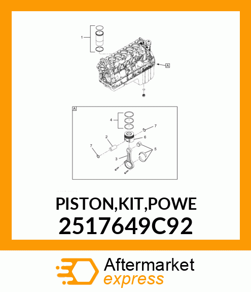 PISTON,KIT,POWE 2517649C92