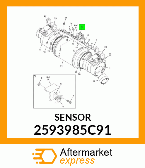 SENSOR 2593985C91