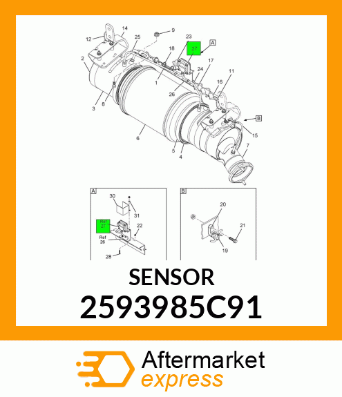 SENSOR 2593985C91