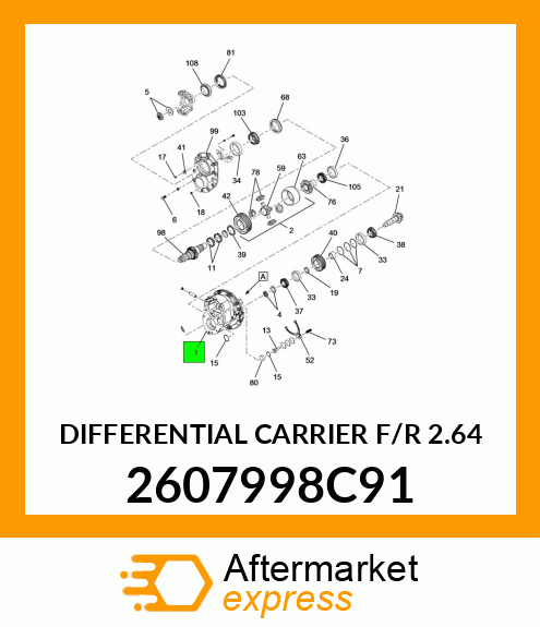 DIFFERENTIAL CARRIER F/R 2.64 2607998C91