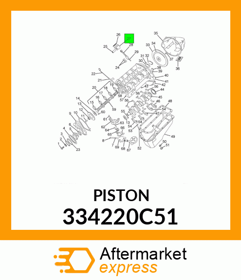PISTON 334220C51
