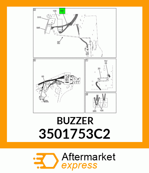 BUZZER, ALARM WARNING 3501753C2