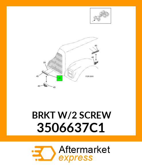 BRKTW/2SCREW 3506637C1