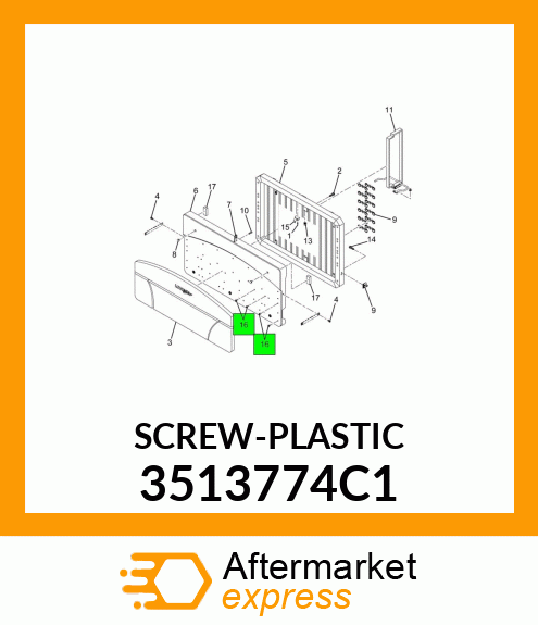 SCREW-PLASTIC 3513774C1