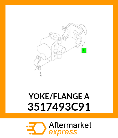 FLANGE,END YOKE SPL 250 HALF R 3517493C91