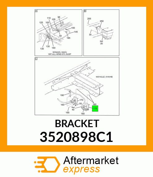 BRACKET 3520898C1