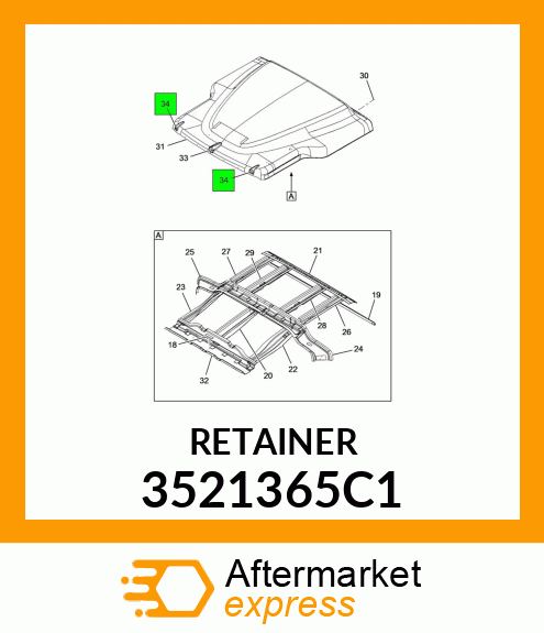 RETAINER 3521365C1