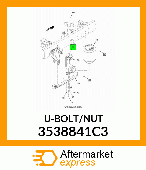 U-BOLT/NUT 3538841C3